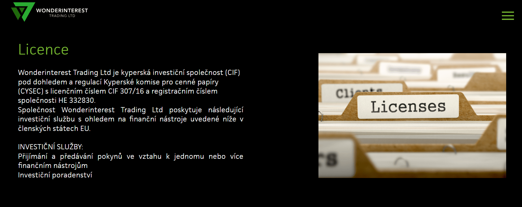 Wonderiterest licence